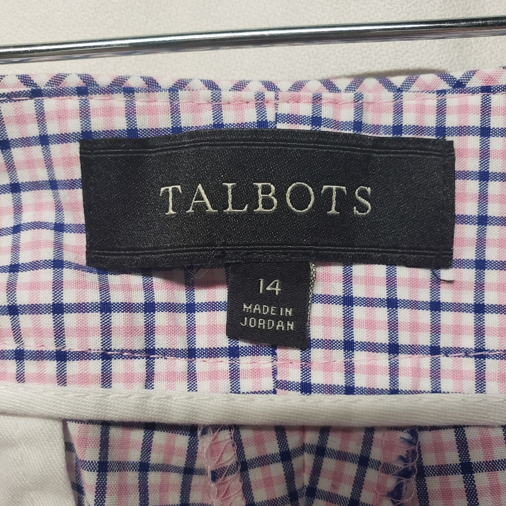 Talbots SZ 14 Signature Fit Plaid Capris - Picture 7 of 9